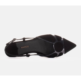 Marco Shoes Sandalias de ante y material transparente negro 5