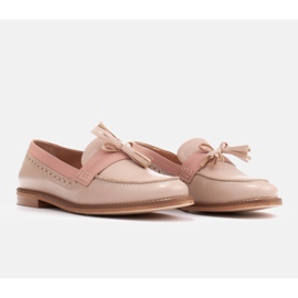 Marco Shoes Mocasines con flecos decorativos beige rosado 5