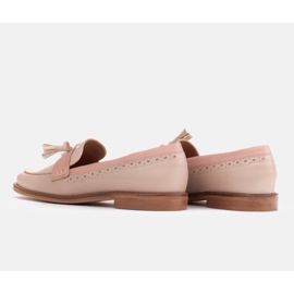 Marco Shoes Mocasines con flecos decorativos beige rosado 6
