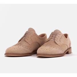 Marco Shoes Zapatos con perforación decorativa beige 6