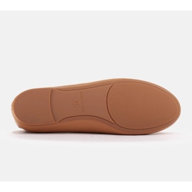 Marco Shoes Bailarinas con adorno de piel plana marrón 5