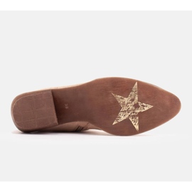 Marco Shoes Botas camperas de ante con chorros beige 8