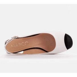 Marco Shoes Cómodas sandalias de mujer fabricadas en piel blanca. blanco 4