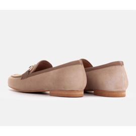 Marco Shoes Mocasines con adorno dorado beige 5