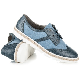 Zapatos con cordones KYLIE azul 3