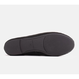 Marco Shoes Bailarinas de cuero con pelo negro 7