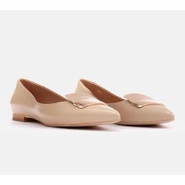Marco Shoes Bailarinas con lengua decorativa beige 4