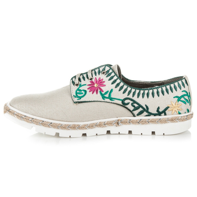 Kylie Zapatos de mujer con bordado marrón 1