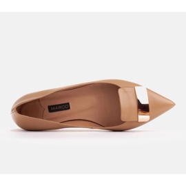 Marco Shoes Bailarinas con lengua decorativa beige marrón 6
