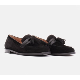 Marco Shoes Mocasines con flecos decorativos negro 6