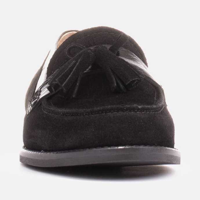 Marco Shoes Mocasines con flecos decorativos negro 1