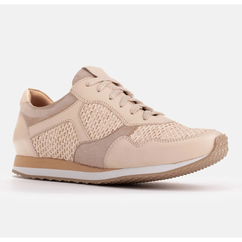 Marco Shoes Deportivas con elementos de rafia y piel flor 2229P-1273-1280-047-1 beige 1