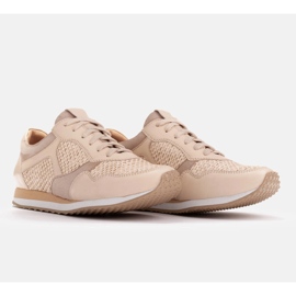 Marco Shoes Deportivas con elementos de rafia y piel flor 2229P-1273-1280-047-1 beige 3