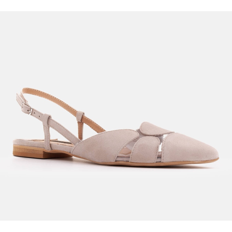 Marco Shoes Sandalias de ante y material transparente beige 1