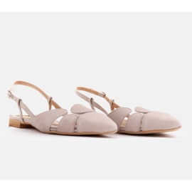 Marco Shoes Sandalias de ante y material transparente beige 3