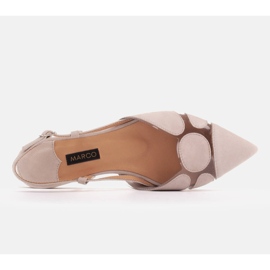 Marco Shoes Sandalias de ante y material transparente beige 6