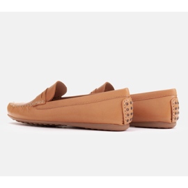 Marco Shoes Cómodos mocasines fabricados en piel suave. marrón 5