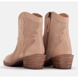 Marco Shoes Botas cowboy ante natural beige 6