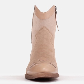 Marco Shoes Botas cowboy ante natural beige 3