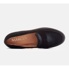 Marco Shoes Mocasines, piel natural con pelo negro 6