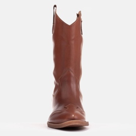 Marco Shoes Bota cowboy piel flor marron 1598B-003-1 BP marrón 2
