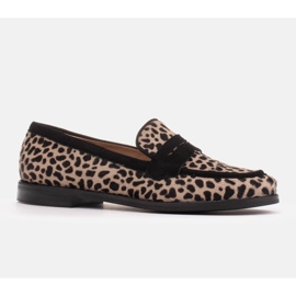 Marco Shoes Mocasines, piel natural con pelo 2231P-1283-041-1 beige negro 1