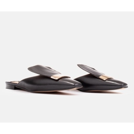 Marco Shoes Babuchas de piel natural negro 4