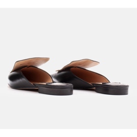 Marco Shoes Babuchas de piel natural negro 5