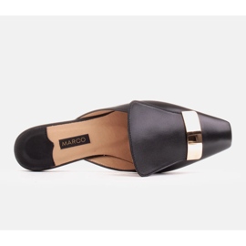 Marco Shoes Babuchas de piel natural negro 6