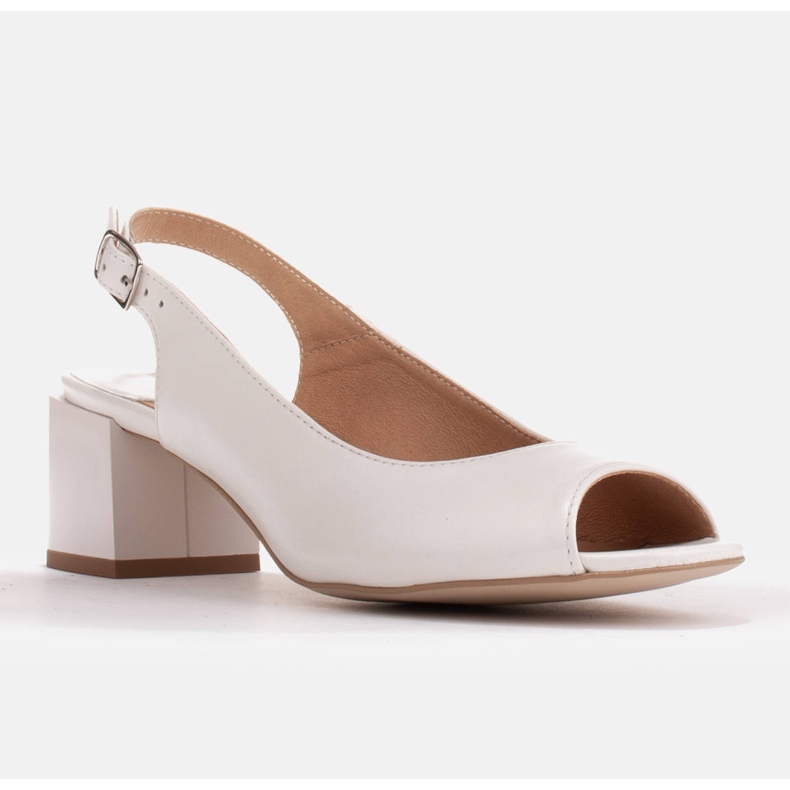 Marco Shoes Cómodas sandalias de mujer fabricadas en piel blanca. blanco 1