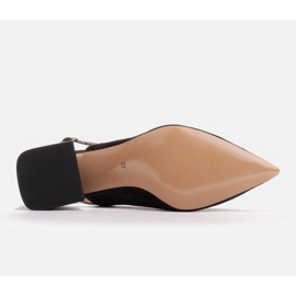Marco Shoes Sandalias de ante con estampado brillante negro 4