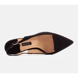 Marco Shoes Sandalias confeccionadas en delicada ante natural negro 4