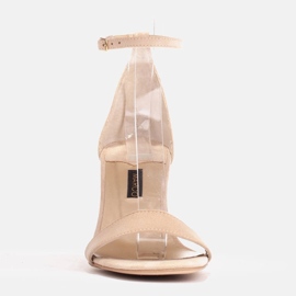 Marco Shoes Elegantes sandalias fabricadas en ante natural beige 6