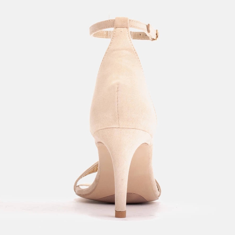 Marco Shoes Elegantes sandalias fabricadas en ante natural beige 2