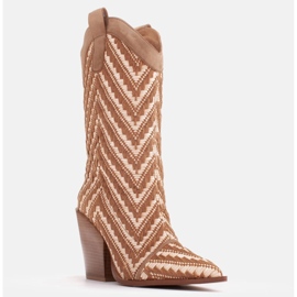 Marco Shoes Bota cowboy marrón-beige 1