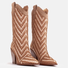 Marco Shoes Bota cowboy marrón-beige 4