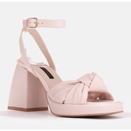 Marco Shoes Sandalias plataforma rosa empolvado beige rosado 4