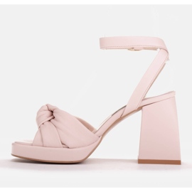 Marco Shoes Sandalias plataforma rosa empolvado beige rosado 3