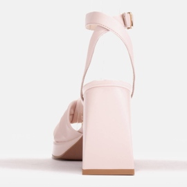 Marco Shoes Sandalias plataforma rosa empolvado beige rosado 1