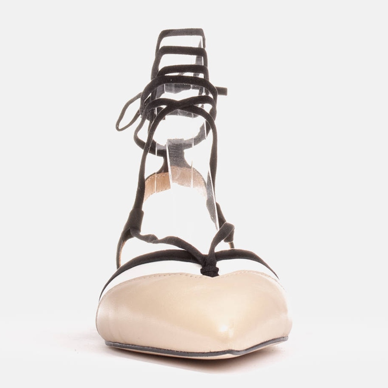 Marco Shoes Sandalias con tira atada beige negro 1