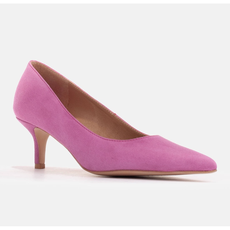 Marco Shoes Elegantes stilettos con tacón bajo rosa 1