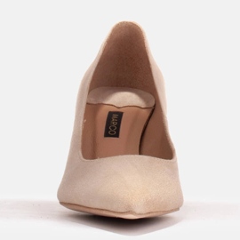 Marco Shoes Tacones elegantes de ante beige 3