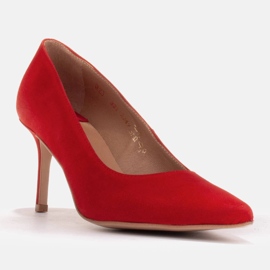 Marco Shoes Tacones elegantes de ante rojo 3
