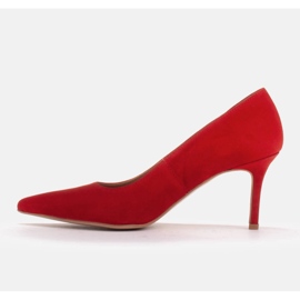 Marco Shoes Tacones elegantes de ante rojo 4