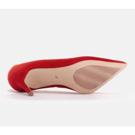 Marco Shoes Tacones elegantes de ante rojo 9