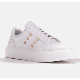 Marco Shoes Deportivas ligeras con tachuelas doradas blanco 5