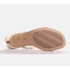 Marco Shoes Sandalias con nudo y atadas al tobillo beige 4