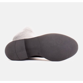 Marco Shoes Botines tacón bajo piel grabada negro 7