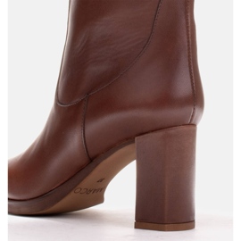 Marco Shoes botas altas clasicas marrón 6