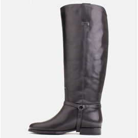 Marco Shoes Botas de piel para pantorrilla ancha negro 3
